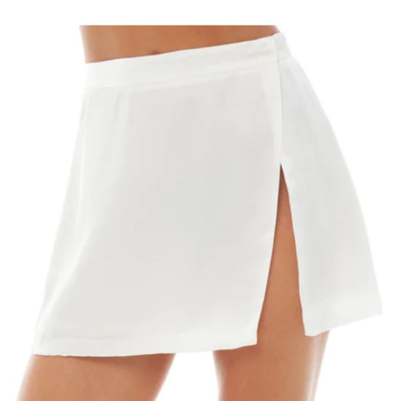 NWT ARE YOU AM I NATANE WHITE SILK MINI SKIRT XS